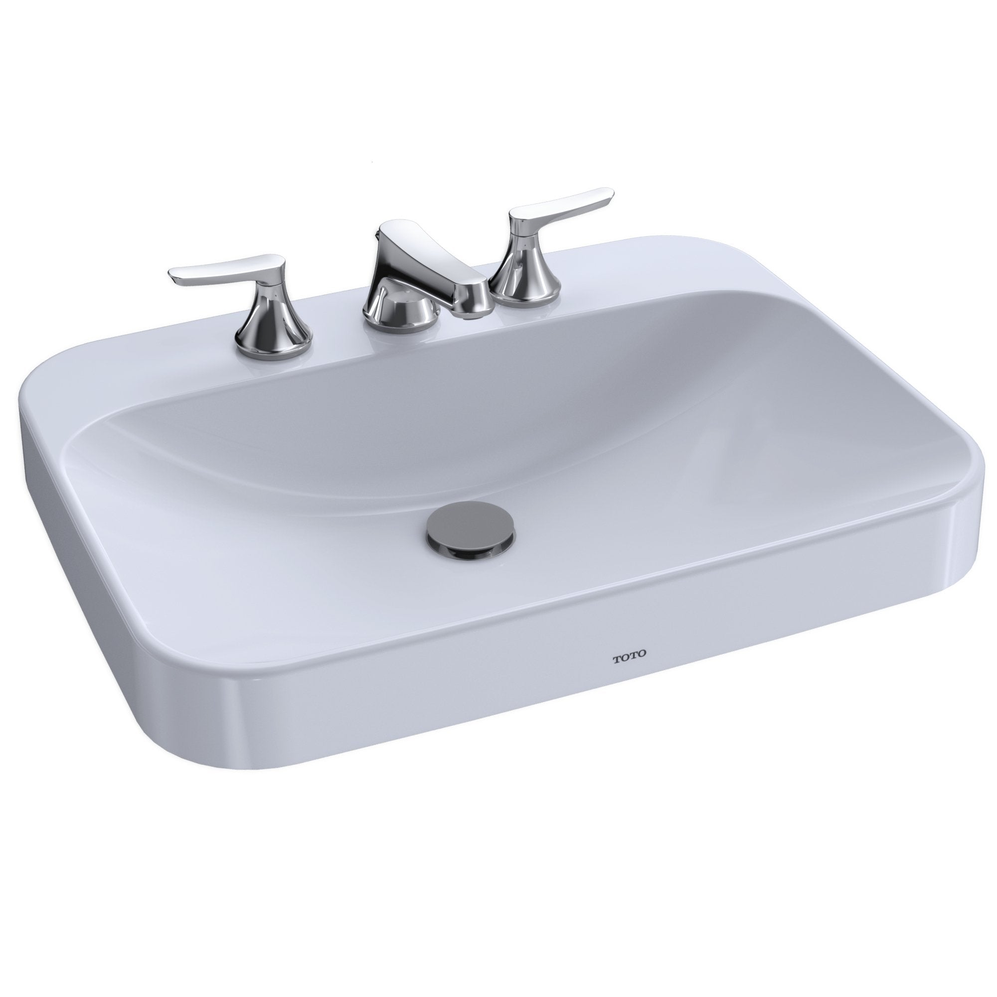 TOTO, TOTO Arvina 23" Vessel Bathroom Sink for 8" Center Faucets, Cotton White, SKU: LT416.8G#01