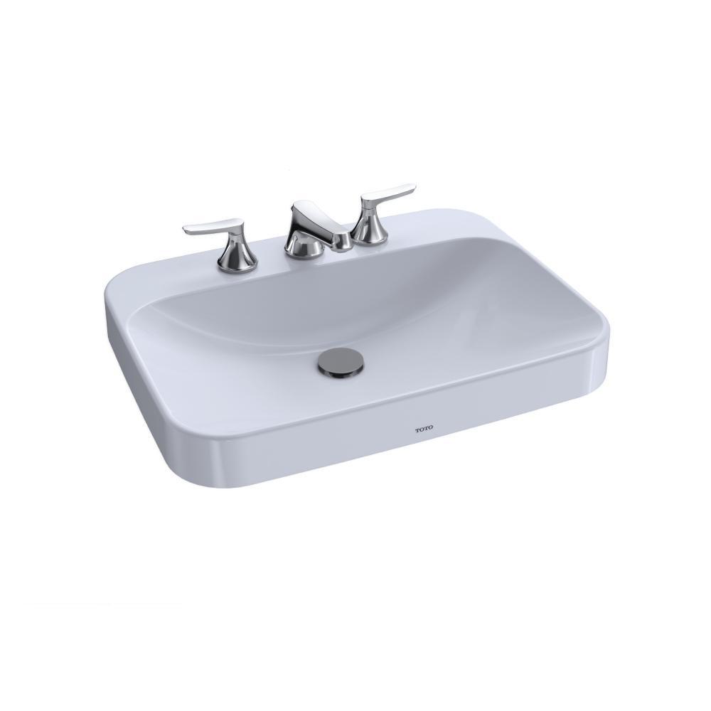 TOTO, TOTO Arvina 23" Vessel Bathroom Sink for 8" Center Faucets, Cotton White, SKU: LT416.8G#01