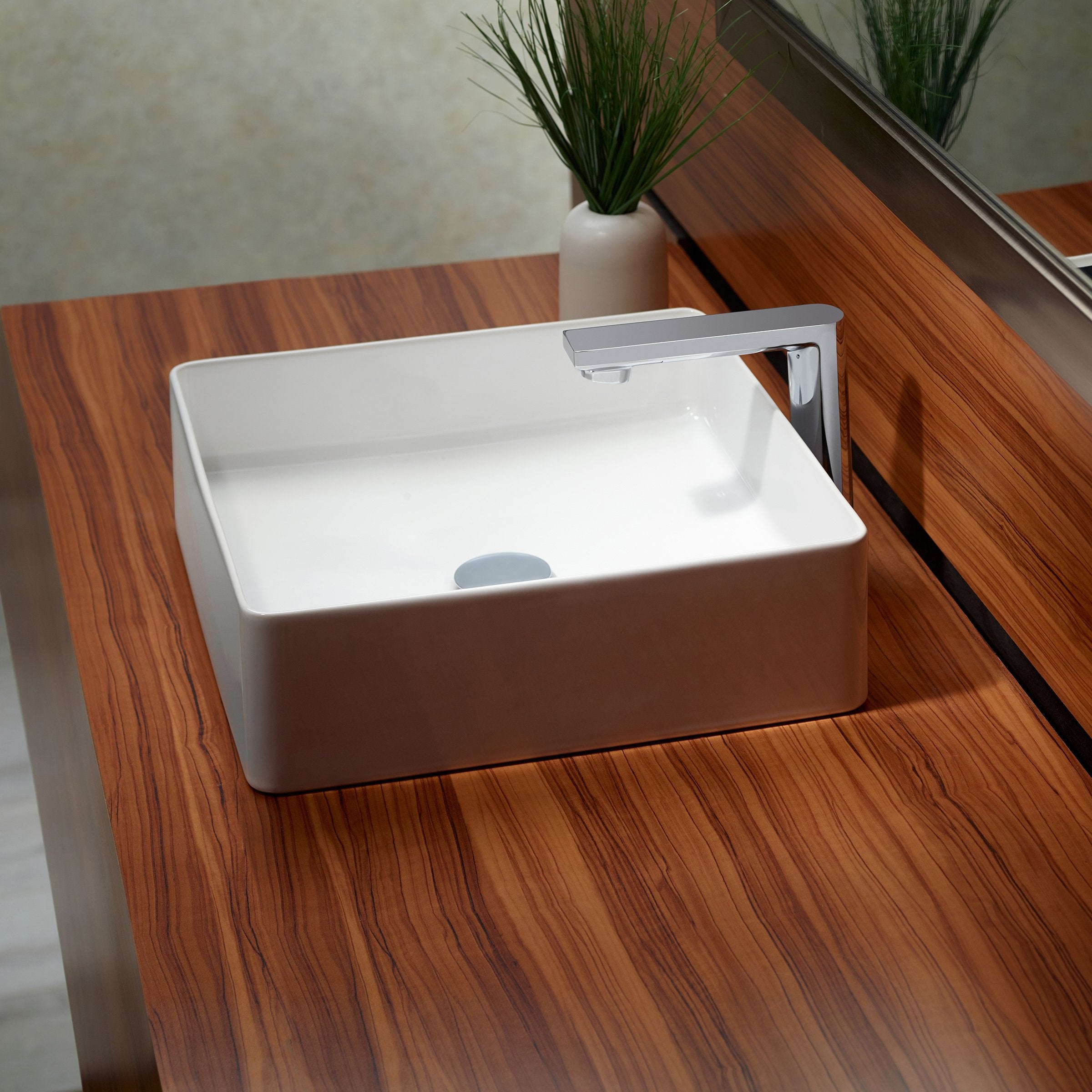 TOTO, TOTO Arvina Square Vessel Fireclay Bathroom Sink, Cotton White, SKU: LT574#01