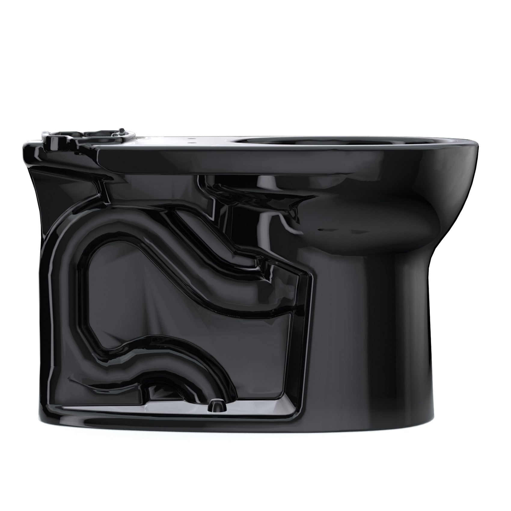 TOTO, TOTO C775CEF#51 Drake Round Tornado Flush Toilet Bowl, Ebony Black