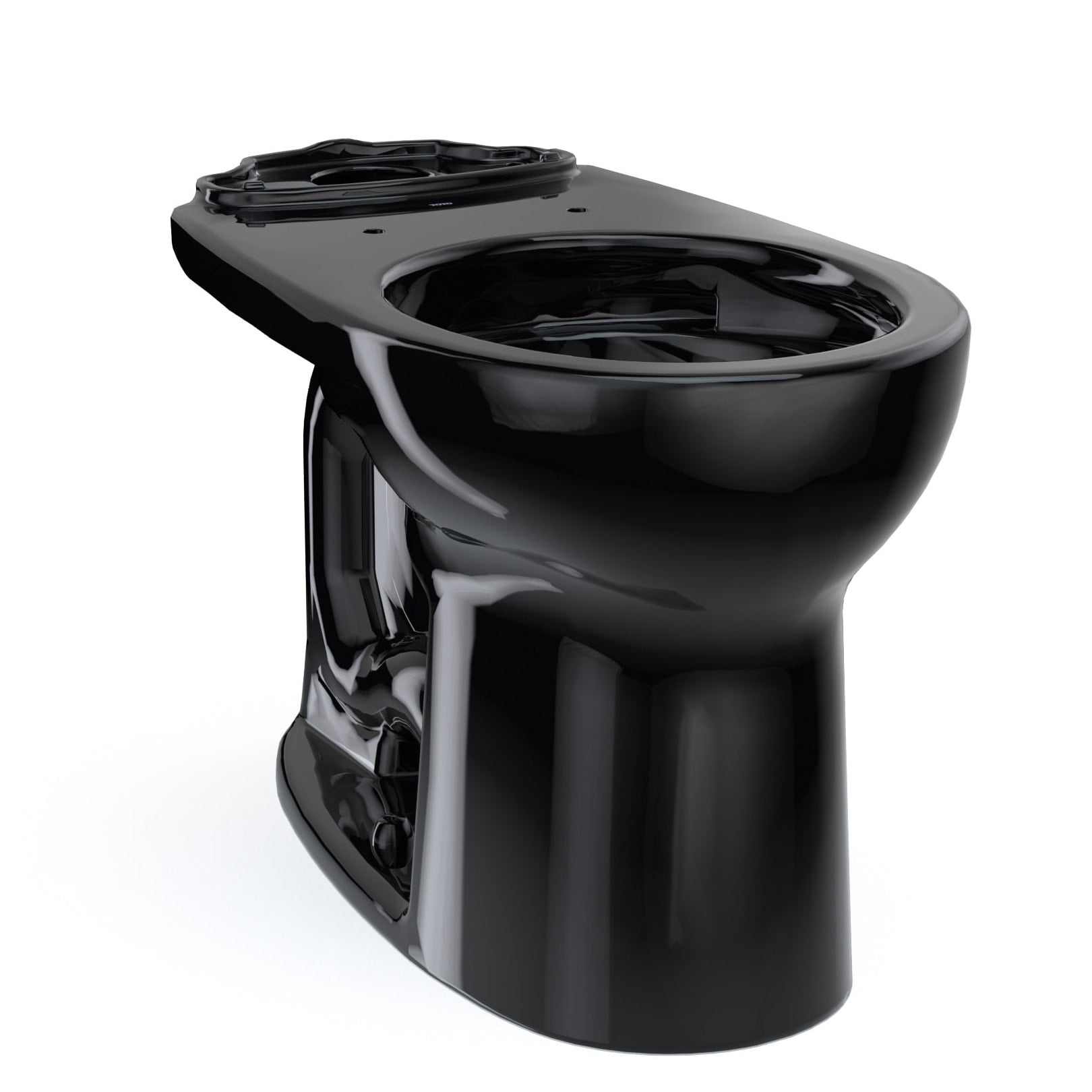 TOTO, TOTO C775CEF#51 Drake Round Tornado Flush Toilet Bowl, Ebony Black