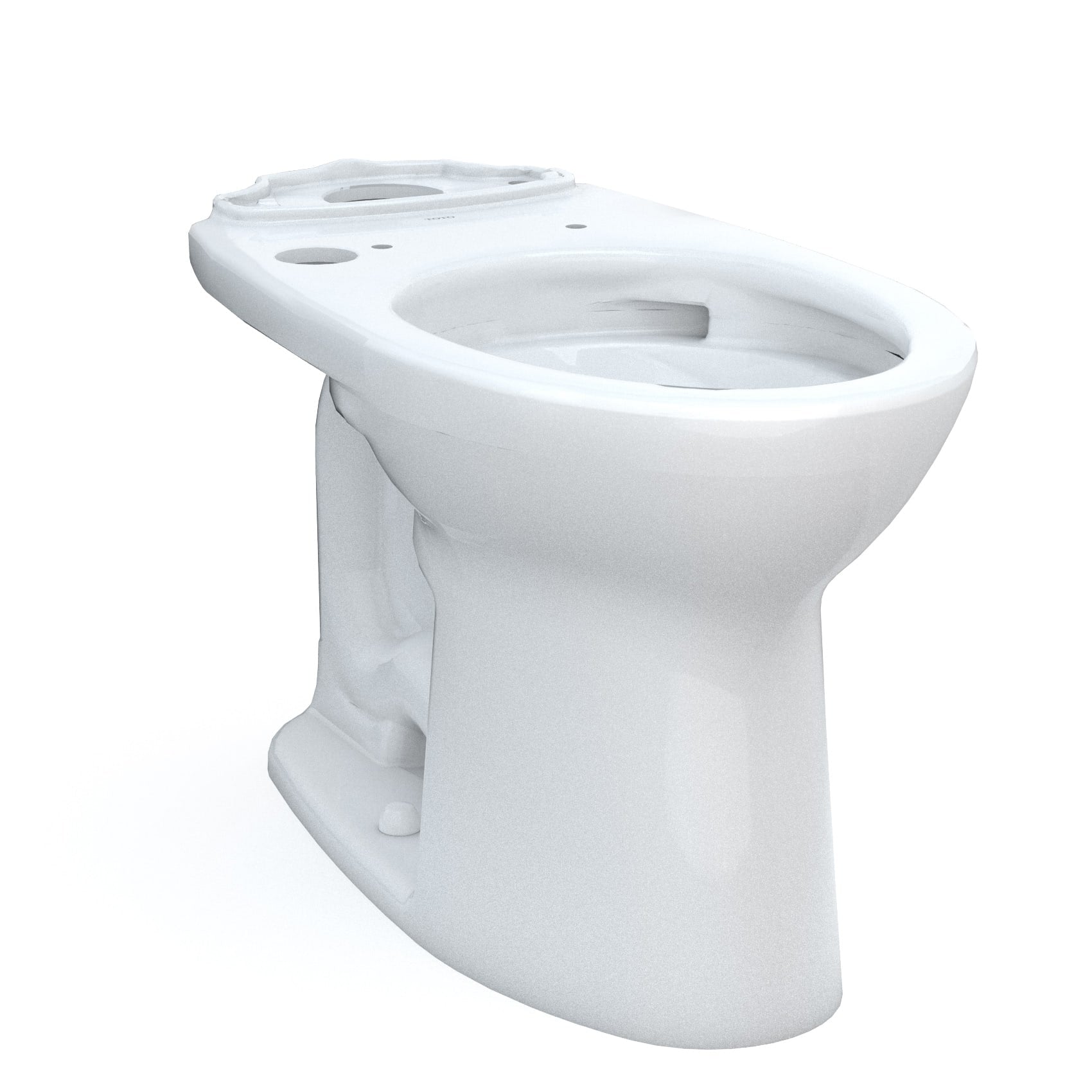 TOTO, TOTO C776CEFGT40#01 Drake Universal Height Tornado Flush Toilet Bowl with CEFIONTECT, Washlet+ Ready