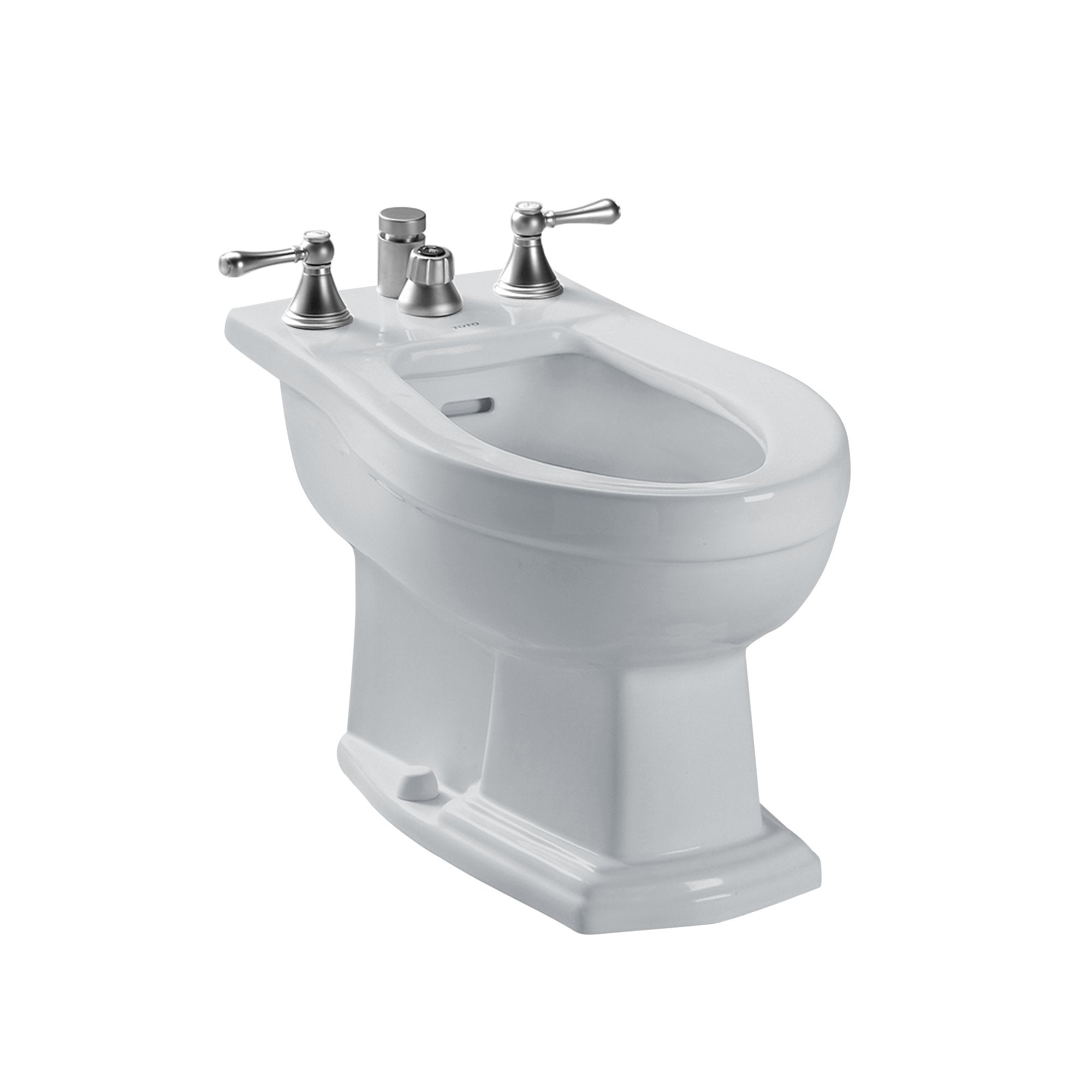 TOTO, TOTO Clayton Deck Mount Vertical Spray Flushing Rim Bidet, Colonial White, SKU: BT784B#11