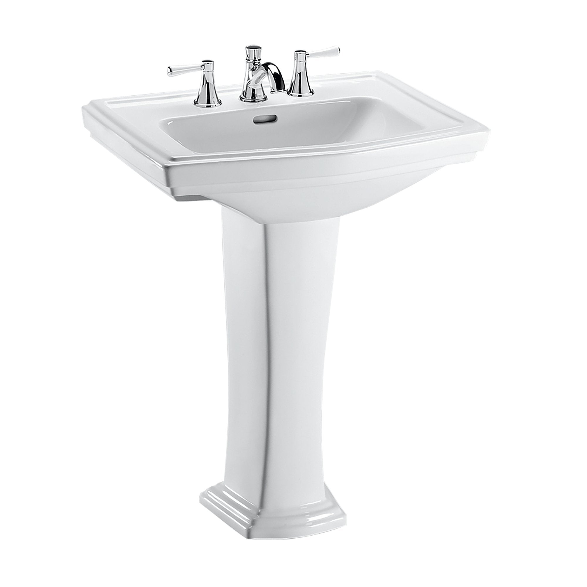 TOTO, TOTO Clayton Pedestal Bathroom Sink for 8" Center Faucets, Cotton White, SKU: LPT780.8#01