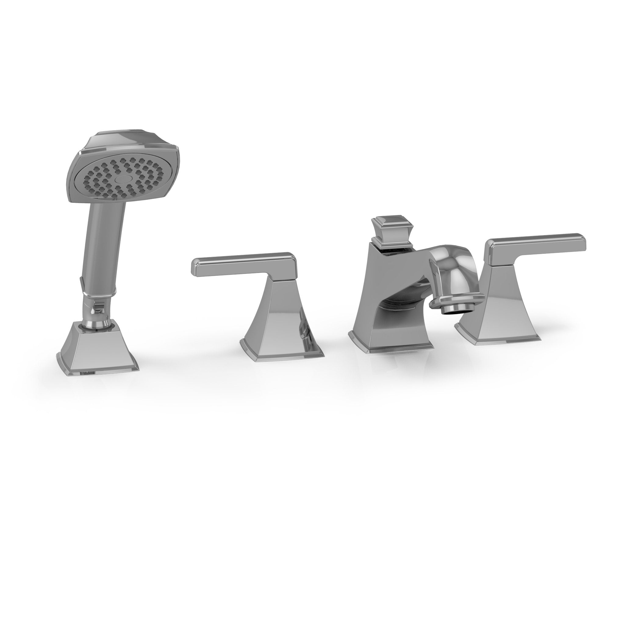 TOTO, TOTO Connelly Deck-Mount Roman Tub Filler Trim with Hand Shower, Chrome, SKU: TB221S#CP