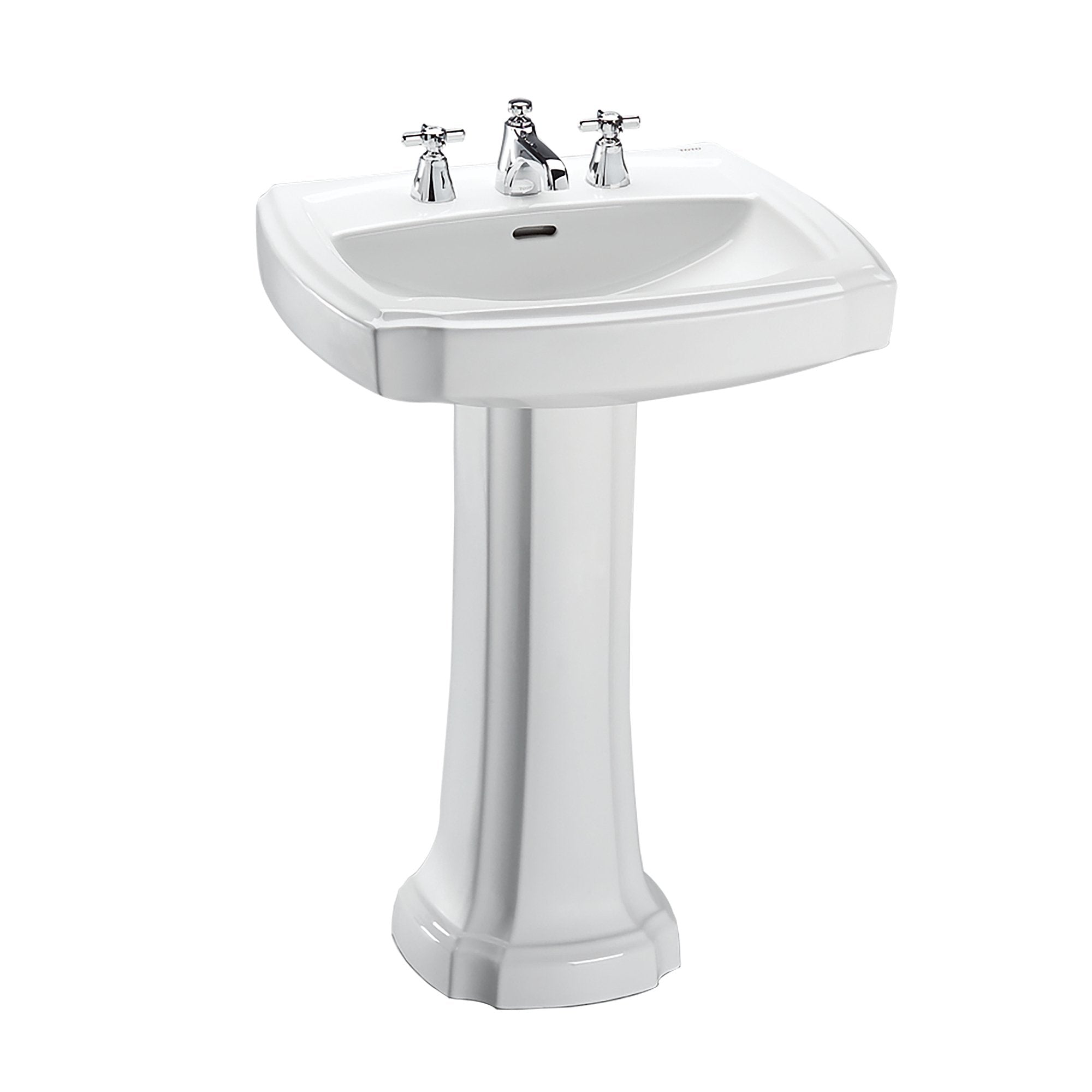 TOTO, TOTO Guinevere Pedestal Bathroom Sink for 8" Center Faucets, Cotton White, SKU: LPT970.8#01