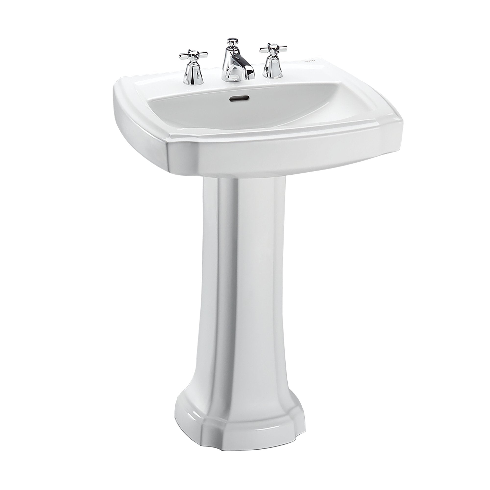 TOTO, TOTO Guinevere Pedestal Bathroom Sink for 8" Center Faucets, Cotton White, SKU: LPT972.8#01