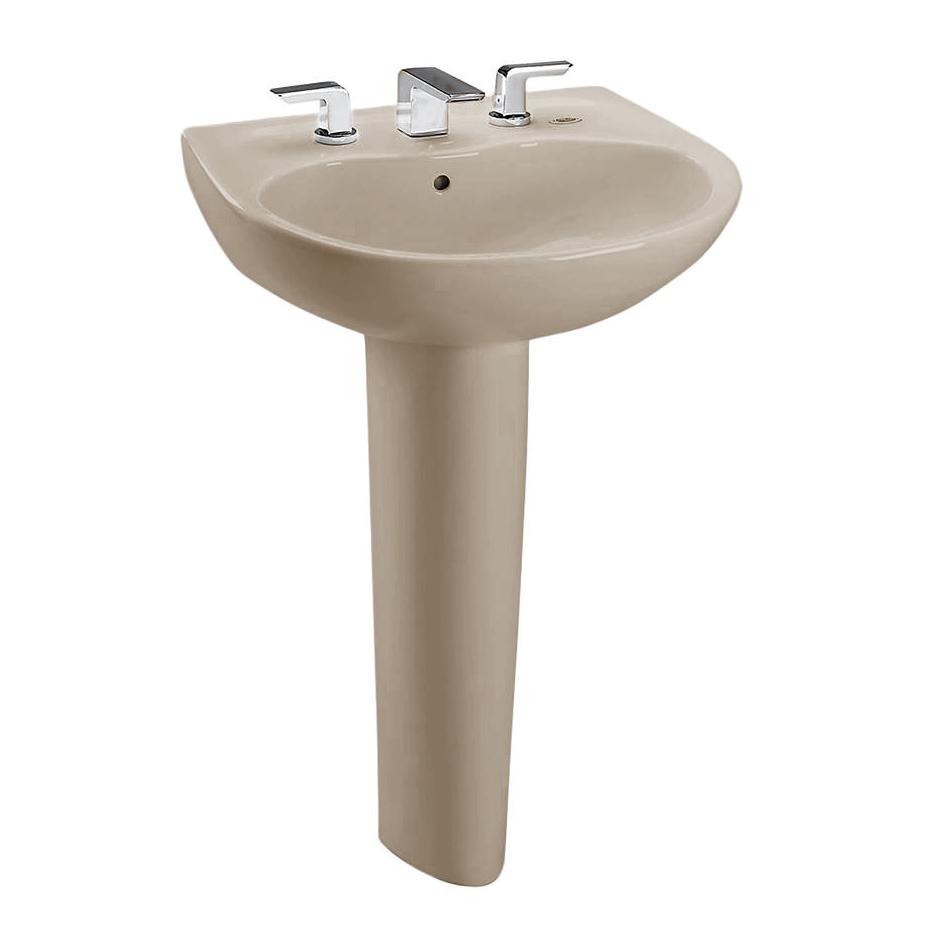 TOTO, TOTO LPT241.4G#03 Supreme Oval Basin Pedestal Bathroom Sink for 4" Center Faucets, Beige/Bone