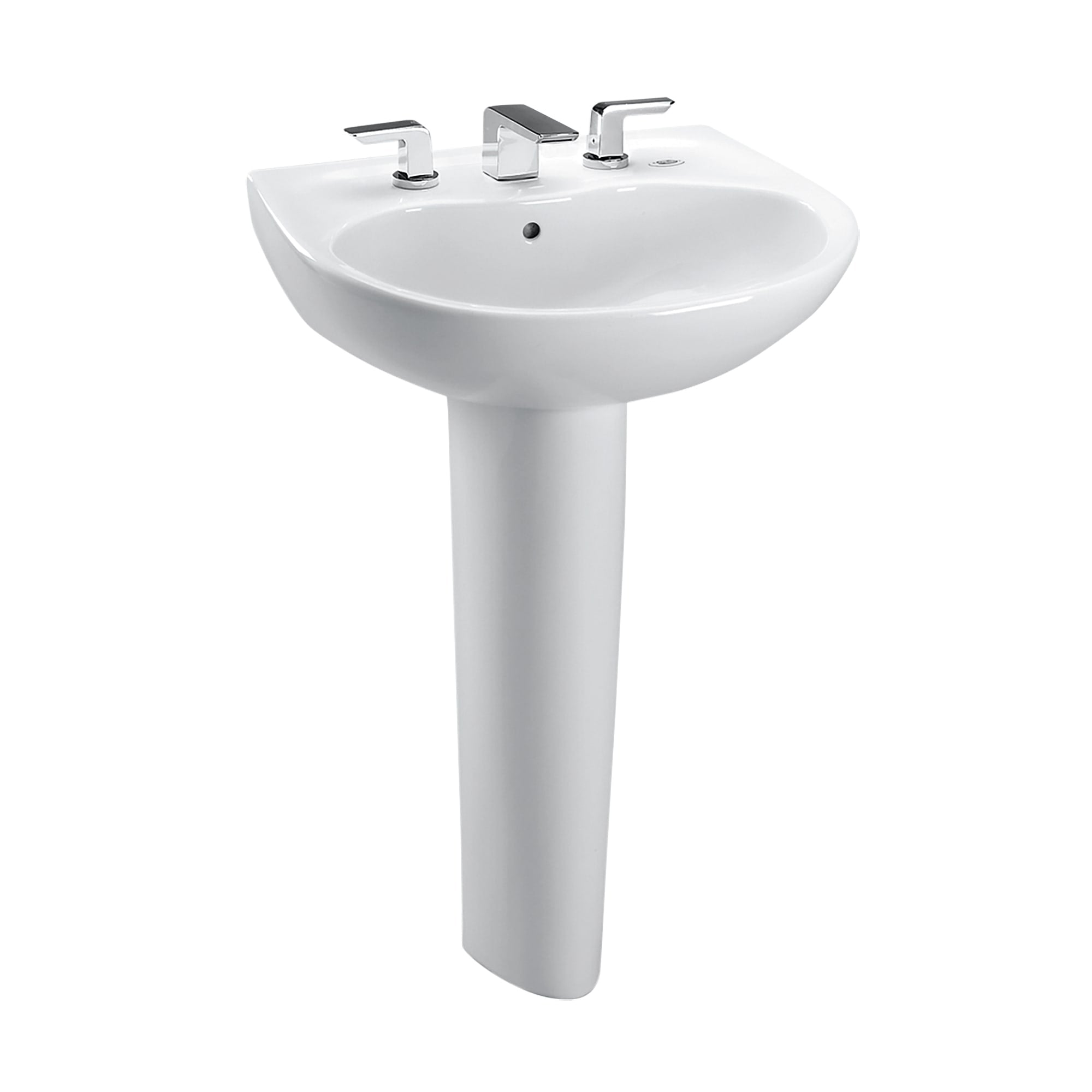 TOTO, TOTO LPT242.8G#01 Prominence Oval Basin Pedestal Bathroom Sink for 8" Faucets