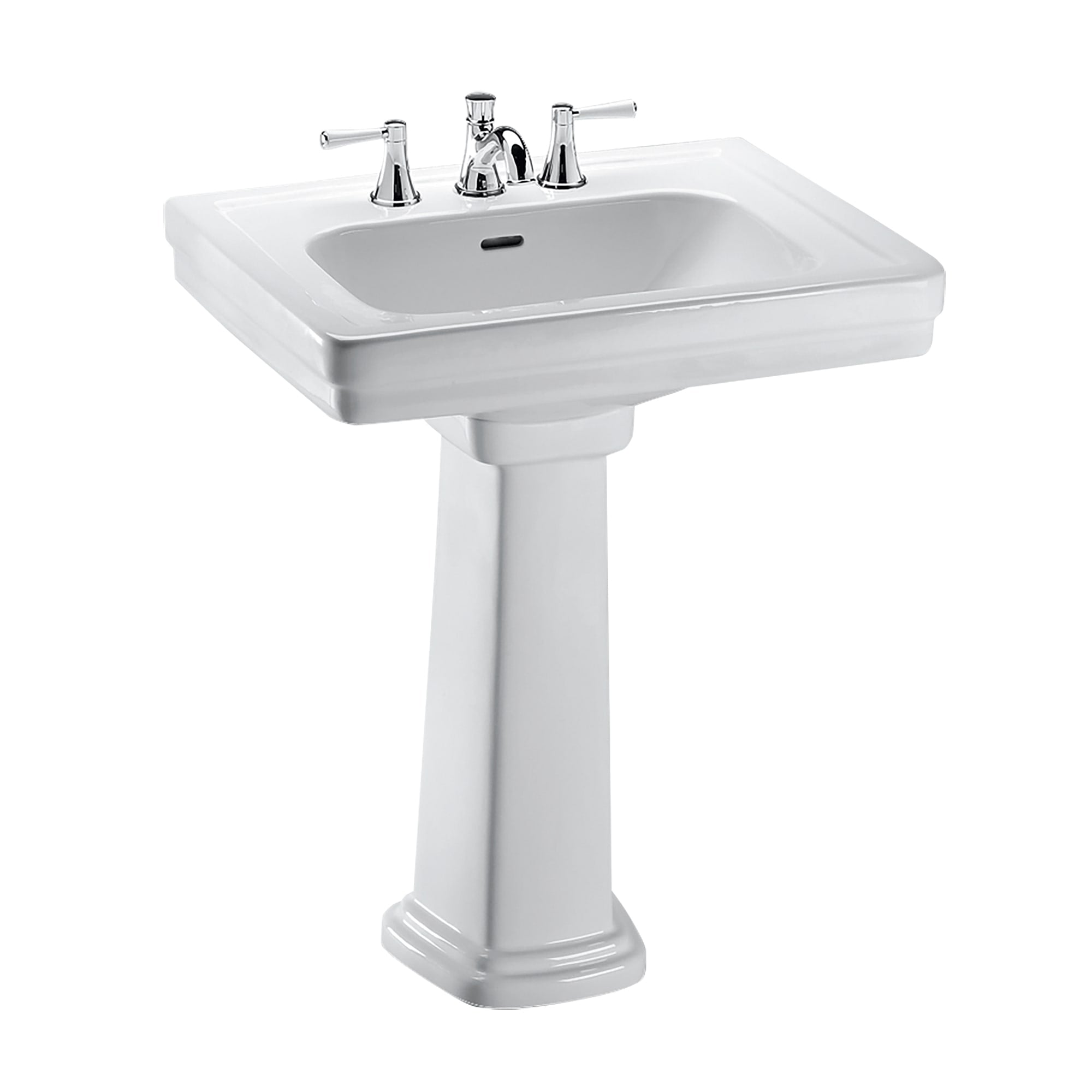 TOTO, TOTO LPT530.4N#01 Promenade 27-1/2" x 22-1/4" Rectangular Pedestal Bathroom Sink for 4" Faucets