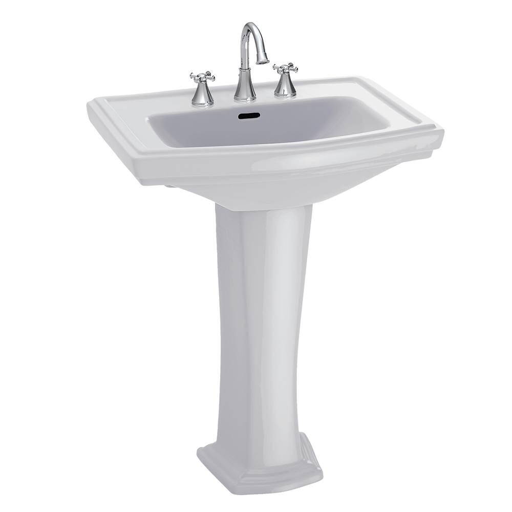 TOTO, TOTO LPT780#01 Clayton Pedestal Bathroom Sink for Single Hole Faucets, Cotton White