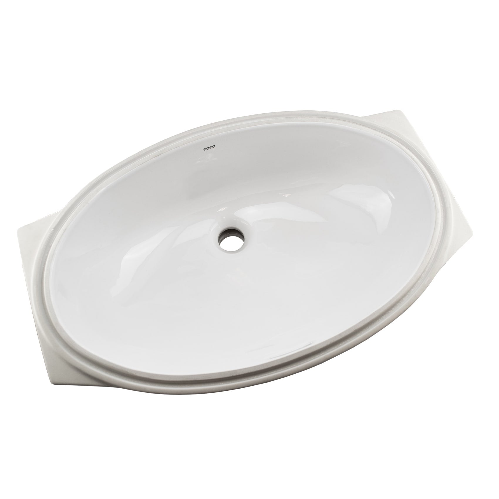 TOTO, TOTO LT1506G#01 24" Oval Undermount Bathroom Sink with CEFIONTECT in Cotton White