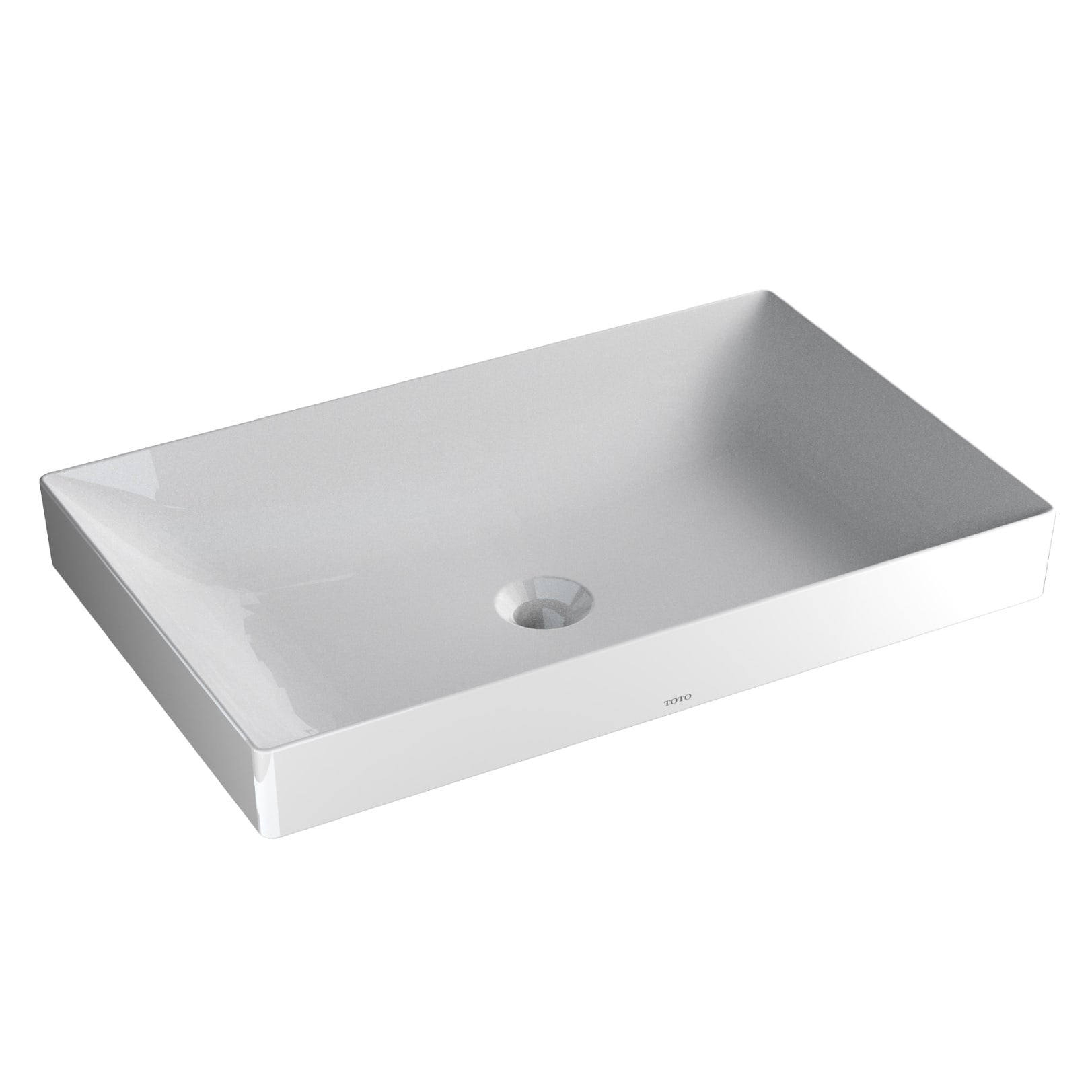 TOTO, TOTO LT476GR#01 Kiwami Rectangular 23" Vessel Bathroom Sink with CEFIONTECT, Cotton White