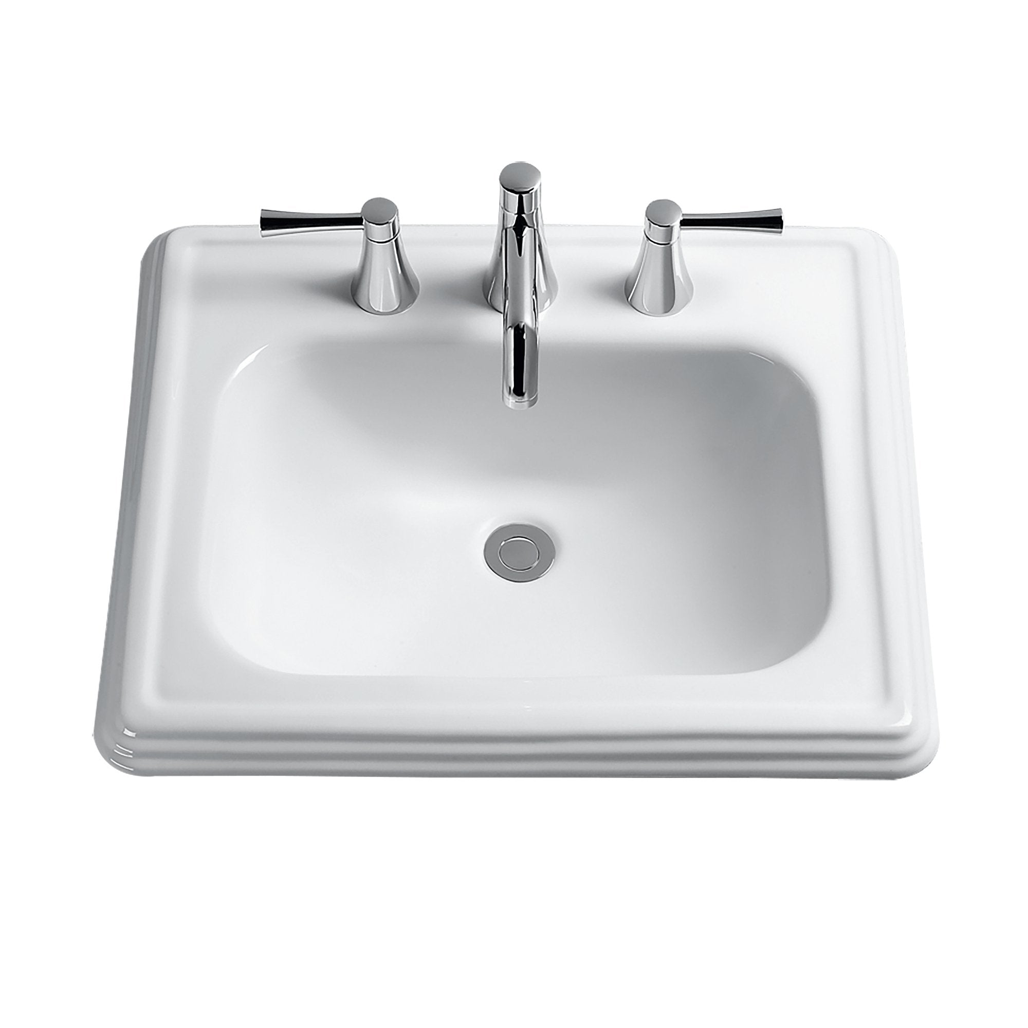 TOTO, TOTO Promenade Drop-In Bathroom Sink for 8" Center Faucets, Cotton White, SKU: LT531.8#01