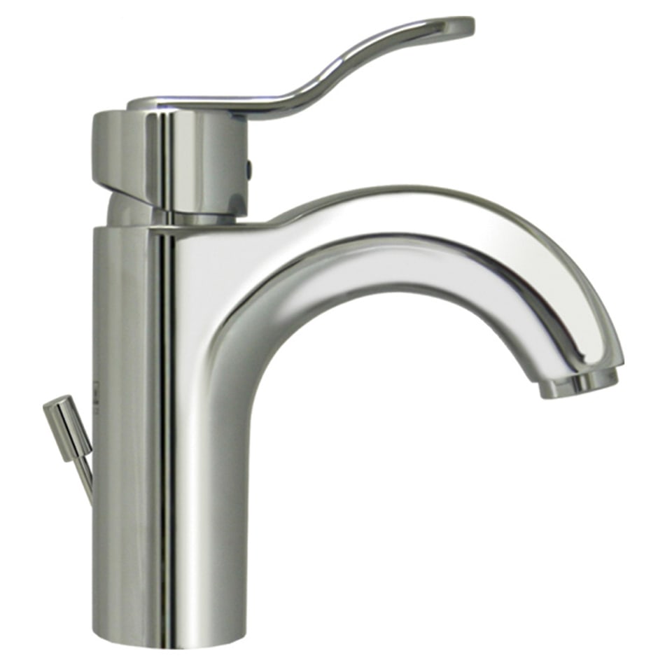 Whitehaus, Whitehaus 3-04040-C Wavehaus Single Hole/Single Lever Bathroom Faucet with Pop-up Waste