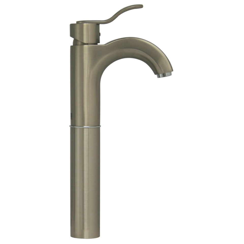 Whitehaus, Whitehaus 3-04044-BN Wavehaus Single Hole/Single Lever Elevated Bathroom Faucet