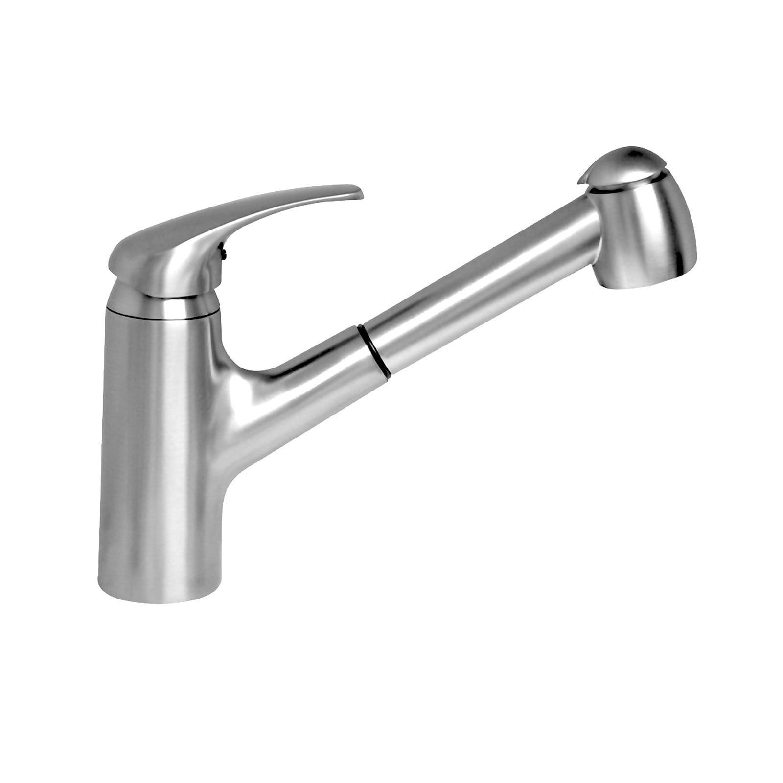 Whitehaus, Whitehaus 3-2071-C Marlin Single Hole/Single Lever Kitchen Faucet with Pull Out Spray Head