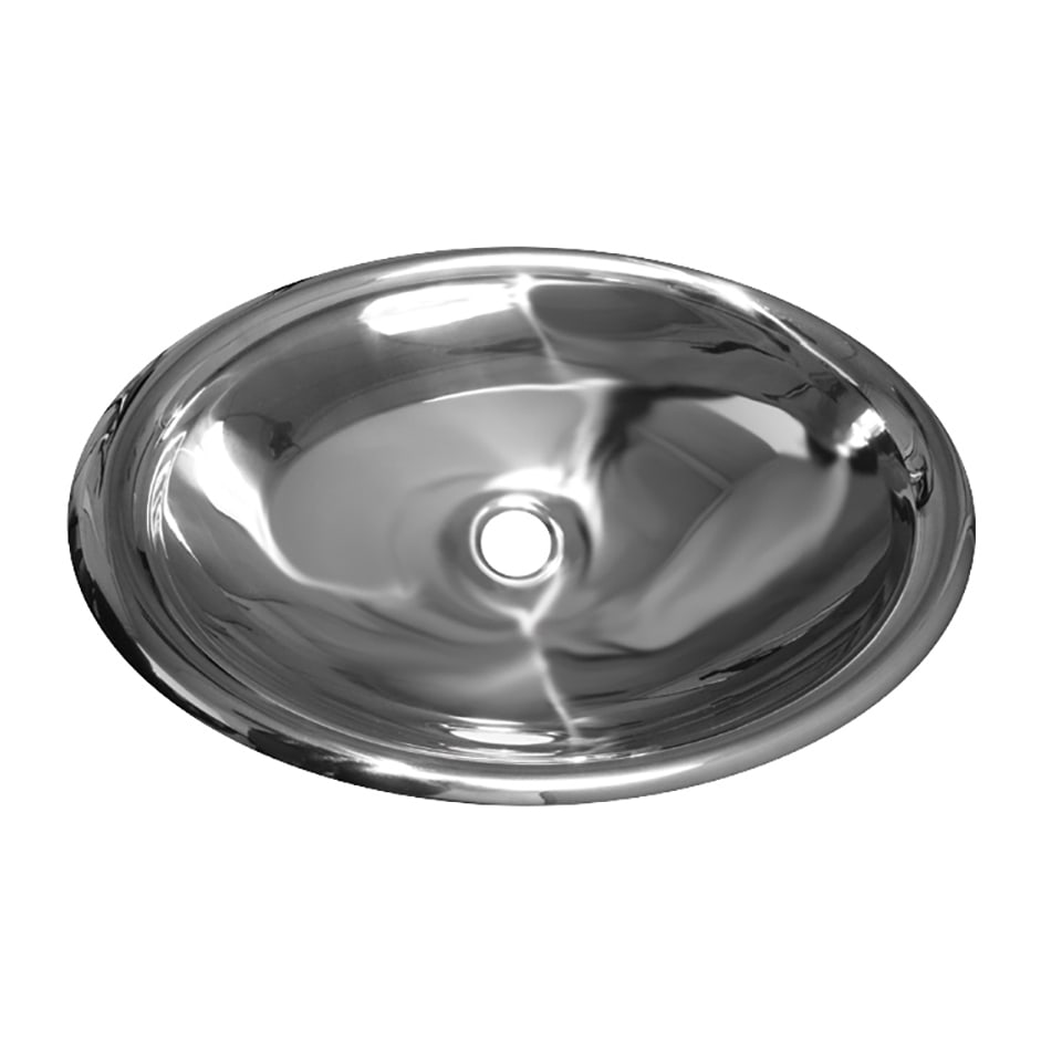 Whitehaus, Whitehaus WHNVE218 Noah's Collection Mirrored Stainless Steel Drop-In/Undermount Bathroom Sink