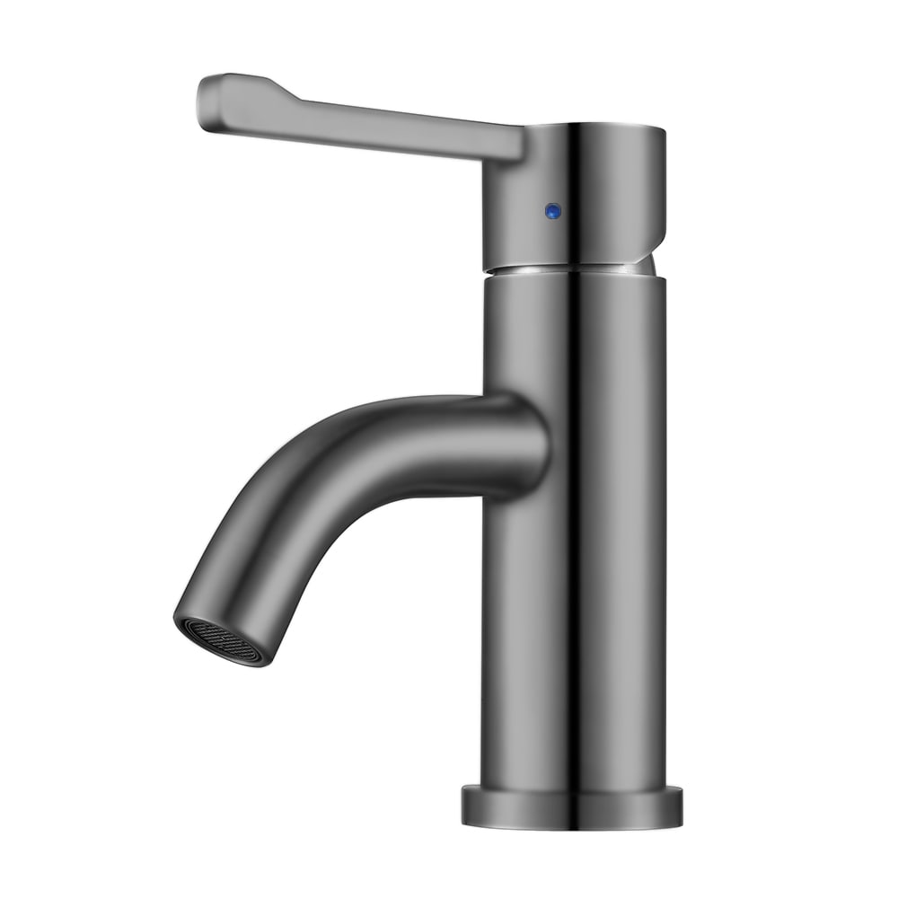 Whitehaus, Whitehaus WHS0221-SB-BSS Waterhaus Single Hole, Extended Single Lever Bathroom Faucet