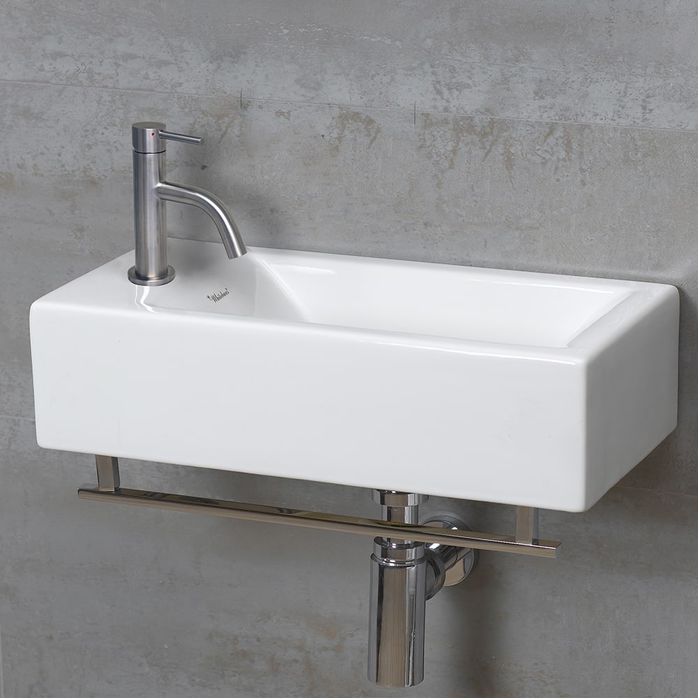 Whitehaus, Whitehaus WHS1010-SB-BSS Waterhaus Single Lever Small Bathroom Faucet