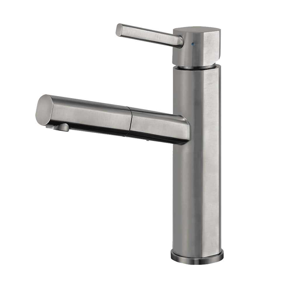 Whitehaus, Whitehaus WHS1394-PSK-BSS Waterhaus Single Hole, Single Lever Kitchen Faucet with Pull-Out Spray Head