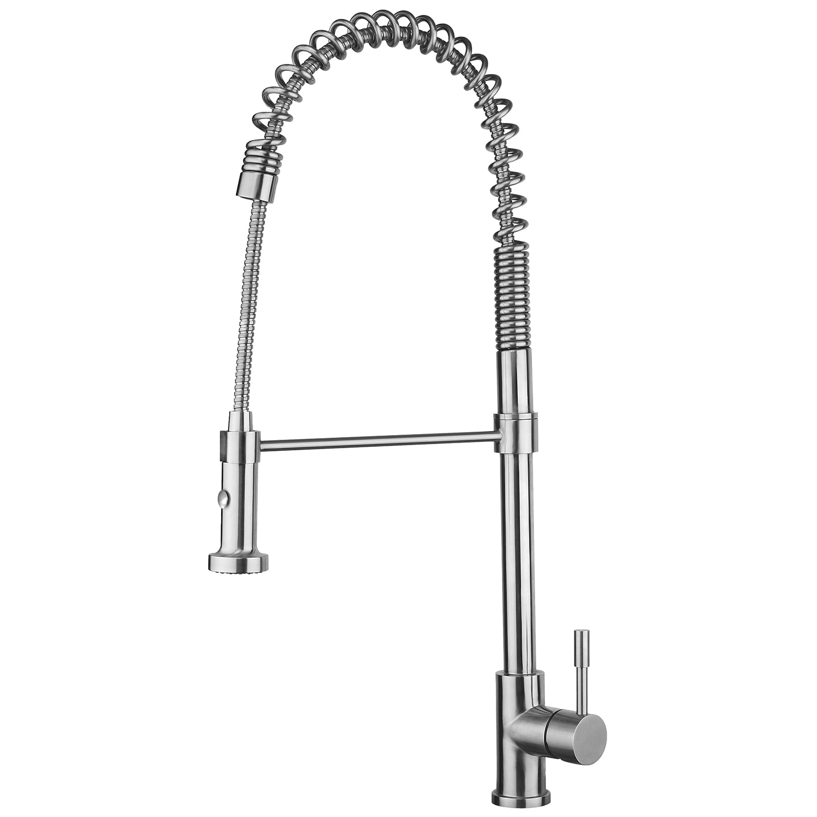 Whitehaus, Whitehaus WHS1634-SK-PSS Waterhaus Commercial Single-Hole Faucet with Flexible Pull Down Spray Head