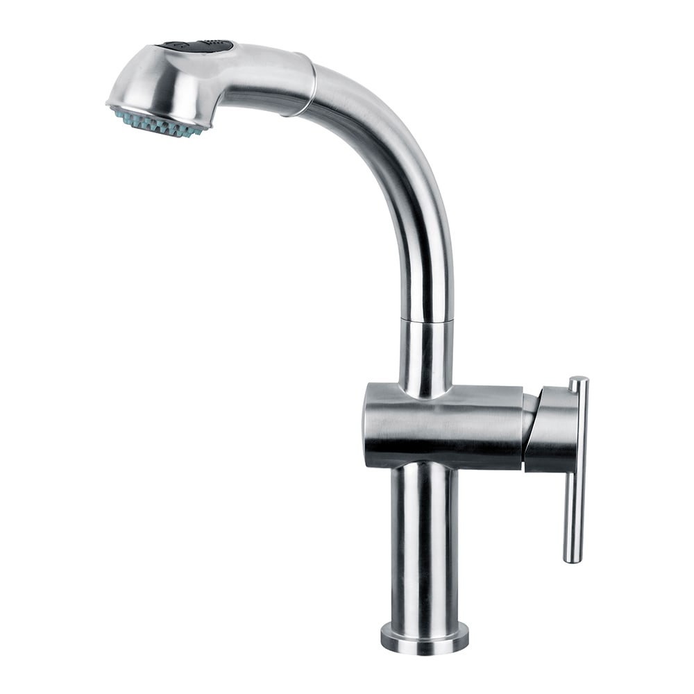 Whitehaus, Whitehaus WHS1991-SK-BSS Waterhaus Single-Hole Faucet with Pull Out Spray Head