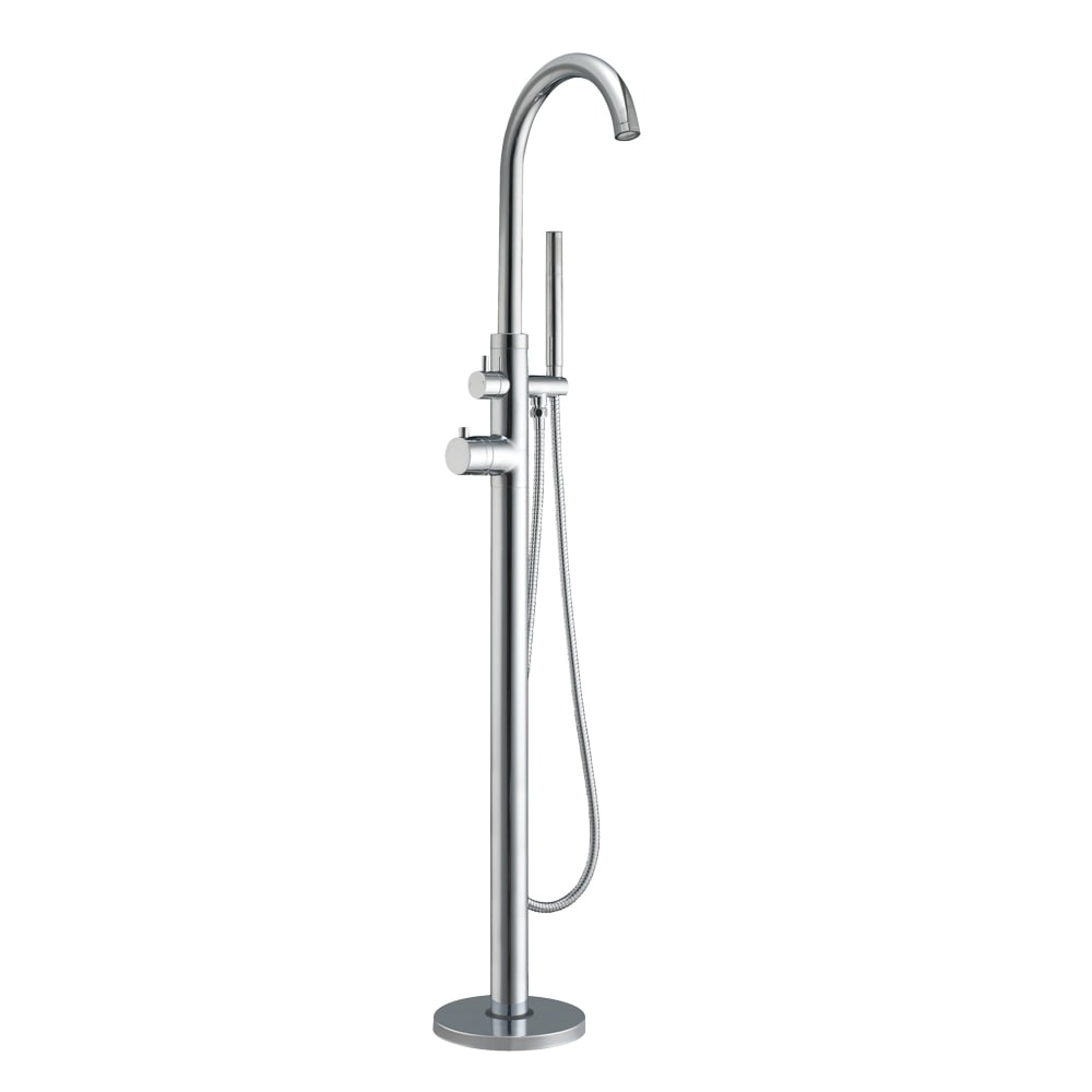 Whitehaus, Whitehaus WHT7369S-C Bathhaus Freestanding 41" Tub Filler with Diverter Valve and Hand Spray